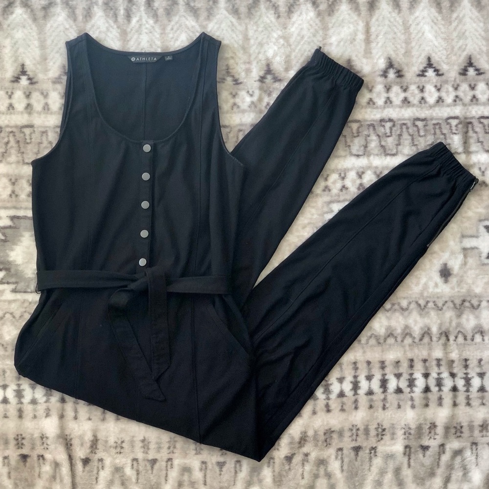 Athleta Farallon Romper Jumpsuit in Black